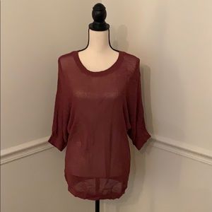 Mossimo 3/4 Kimono Sleeve Mesh Top